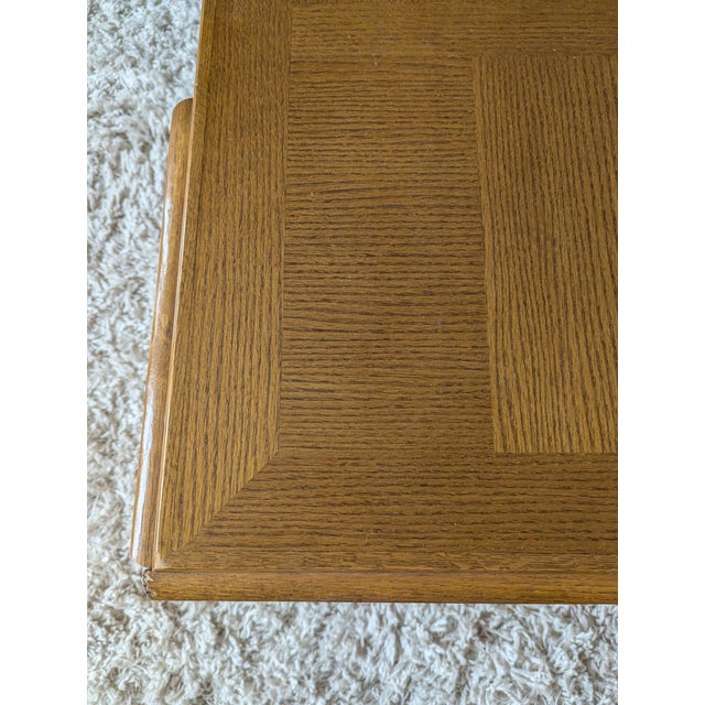 Vintage Postmodern Universal Furniture Oak Parquetry Eye Kidney Coffee Table For Sale - Image 10 of 13