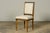 Wood Set of Eight Late 19th Century French Louis XVI Style Dining Chairs in Blue Stripe For Sale - Image 7 of 18