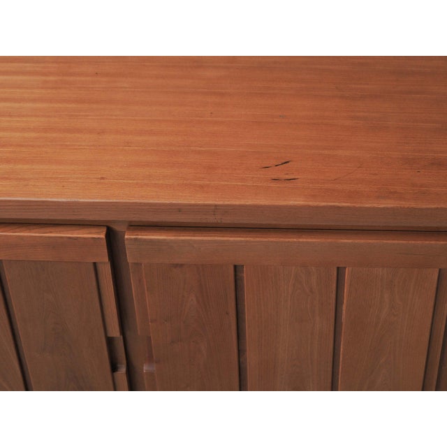 1980s Vintage Two-Door Elm Sideboard, France, 1980 For Sale - Image 5 of 13