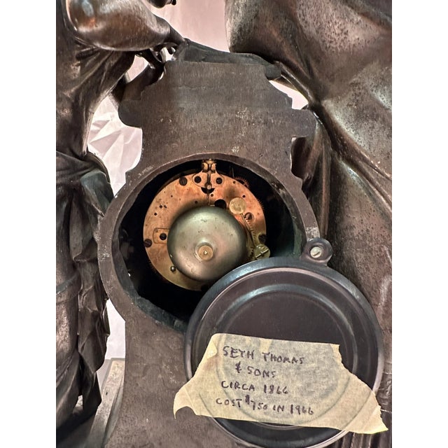 19th Century Seth Thomas & Sons Figural Mantel Clock Model No. 8034 For Sale - Image 11 of 13