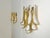 Vintage Italian Murano Wall Lights with Caramel Lattimo Glass Petals in the Manner of Mazzega, 1990, Set of 2 For Sale - Image 16 of 18