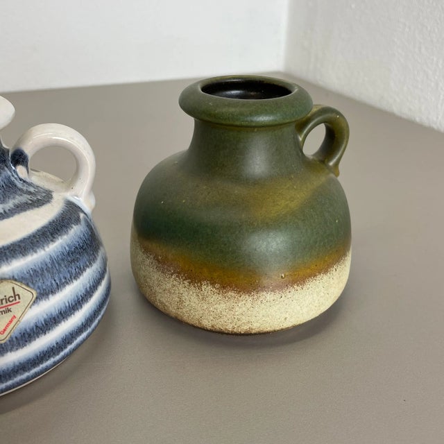 Vintage German Fat Lava 493-10 Pottery Vases from Scheurich, Set of 5 For Sale - Image 9 of 14