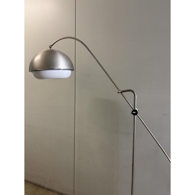 Vintage Italian Aluminum and Acrylic Glass Floor Lamp, 1970s For Sale - Image 6 of 8