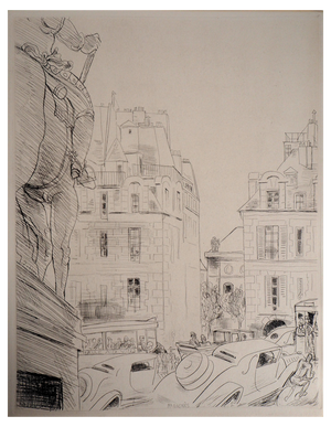 Jean-Gabriel Daragnes, Presence of Paris, 1937, Engraving