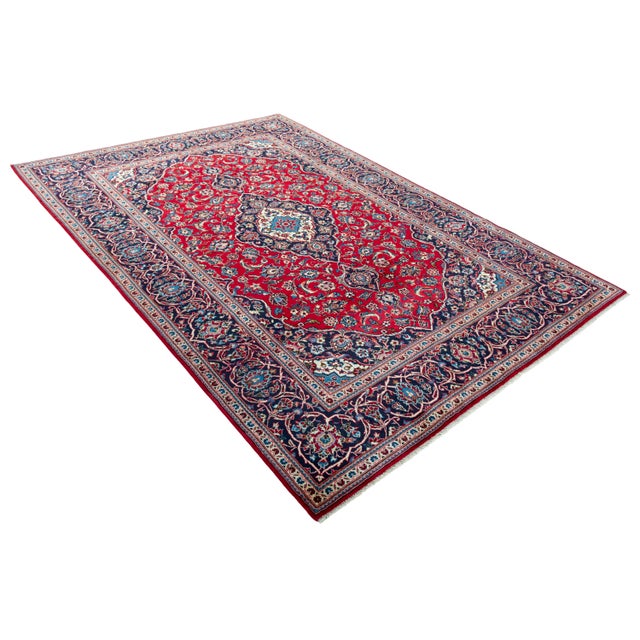 Mid-Century Modern Hand-Knotted Oriental Rug in Wool For Sale - Image 3 of 11