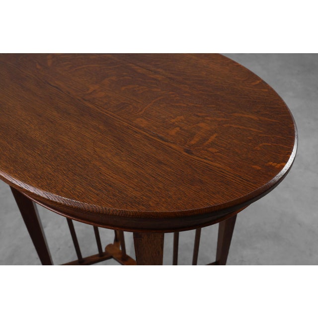 Arts and Crafts Oak Side Table, United Kingdom, 1900s For Sale - Image 14 of 17