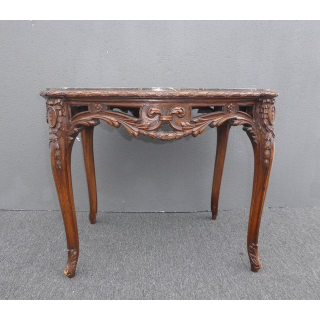 Antique French Louis XV Marble Side Table ~ Ornately ...