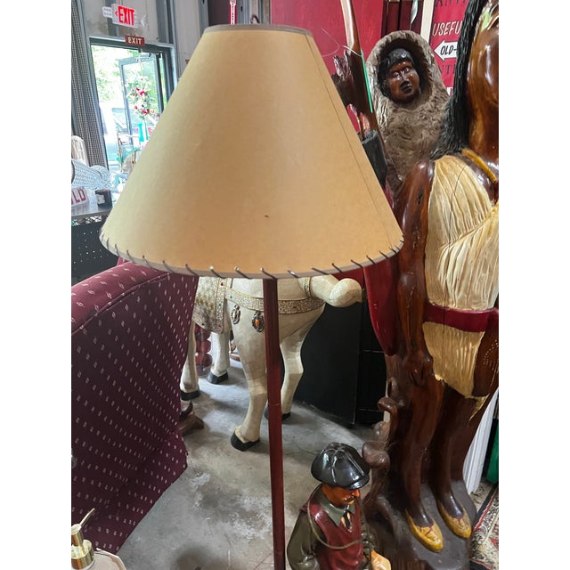 Mid-Century Modern 1970s Mid-Century Modern Wooden Golfer Standing Floor Lamp For Sale - Image 3 of 10