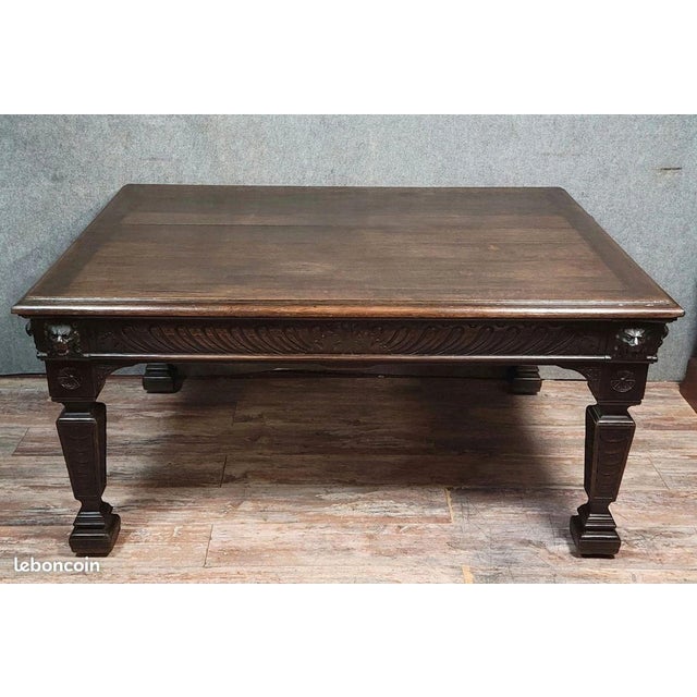 Renaissance Style Table in Oak, 1850 For Sale - Image 6 of 6