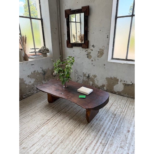Antique French Tramp Art mirror, circa 1900. We love its generous size and the intricate designs and graphics on its...