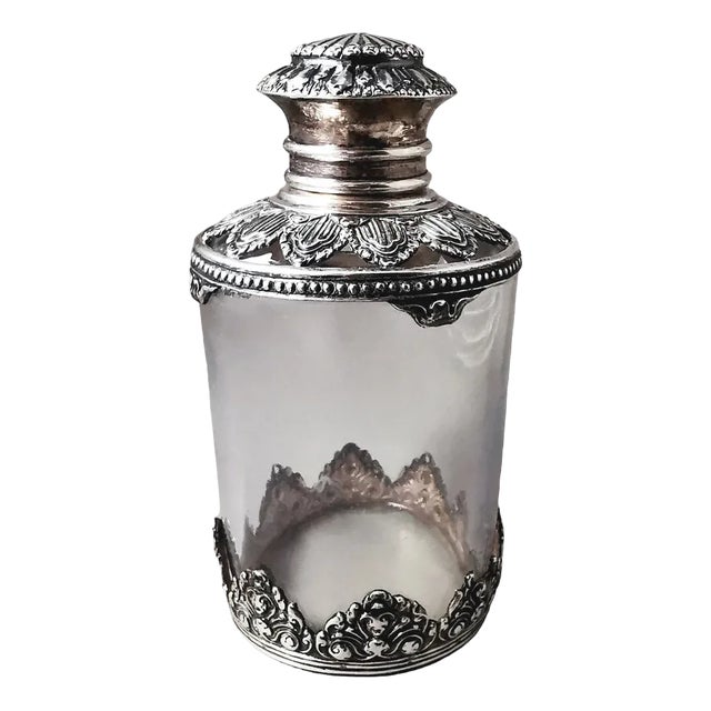 Victorian Crystal and Silver Bottle, 1905 For Sale