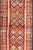Red Multicolored Midcentury Turkish Kurdish Oushak Runner With Diamonds and Stars 2'9 X 9'10 For Sale - Image 8 of 10