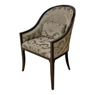 Dedar Upholstered & Mahogany Willa Chair From the Madeline Stuart Collection For Sale