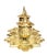 Victorian Era Aesthetic Movement French Solid Brass Antique Double Inkwell With Porcelain Inserts, ca.1880 For Sale - Image 4 of 11