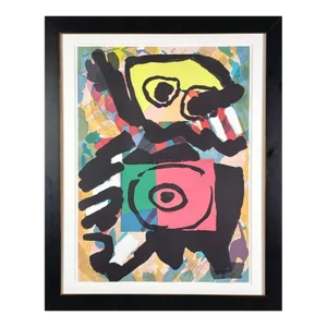 1973 Karel Appel (Dutch, 1921-2006) - Untitled Abstract Screenprint, Signed/Framed