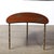 Mid-Century Walnut & Brass Bow-Front Table With Organic Detailing by Mastercraft For Sale - Image 9 of 12