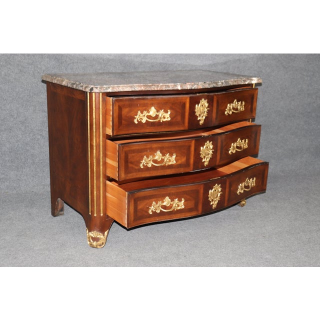 Newport Collection E.J. Victor French Regence Bronze Marble Mounted Commode For Sale - Image 11 of 12