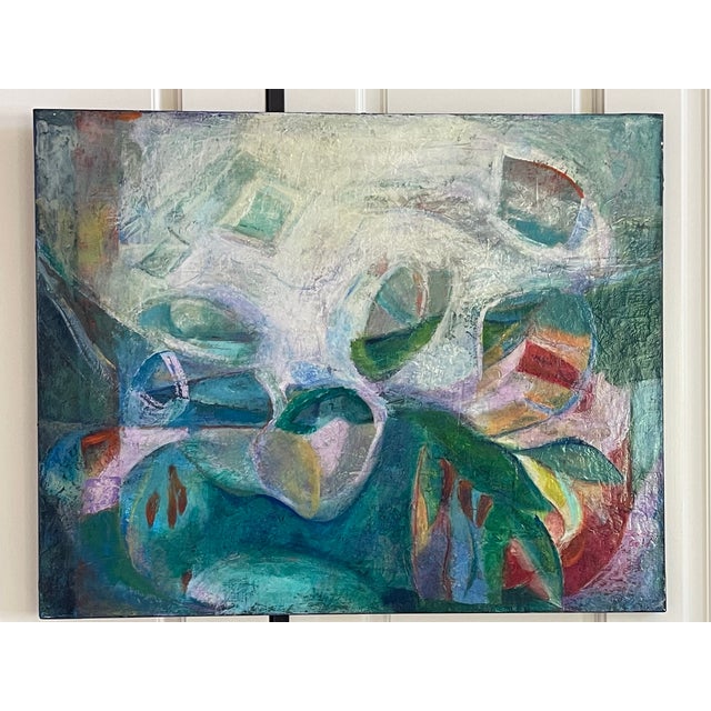 2020s "Celebrating Spring " Original Abstract Colorful Mixed Media Painting by Sonia Gold For Sale - Image 5 of 12