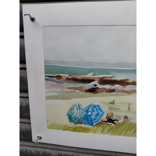Michel Roubille, L'Île d'Yeu, 1986, Watercolor For Sale - Image 4 of 6