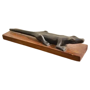 Small Crocodile Bronze Paperweight