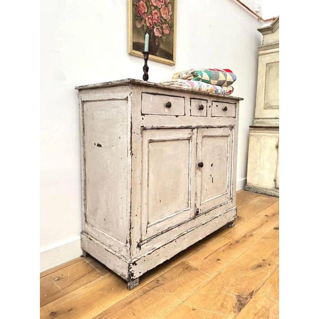 Vintage Painted Wooden Buffet For Sale - Image 5 of 13