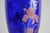 1960s Bohemian Crystal Cobalt Blue Vase with Hand-Painted Floral and Gold Details, 1960 For Sale - Image 5 of 9