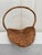 French Country Rustic European Woven Wicker Handle Large Gathering Basket For Sale - Image 3 of 12