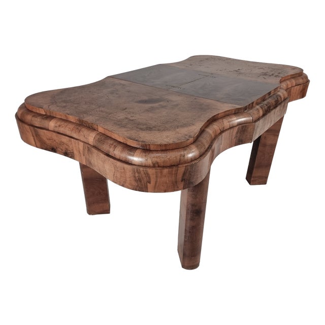 Art Deco Wood Table, 1940s For Sale