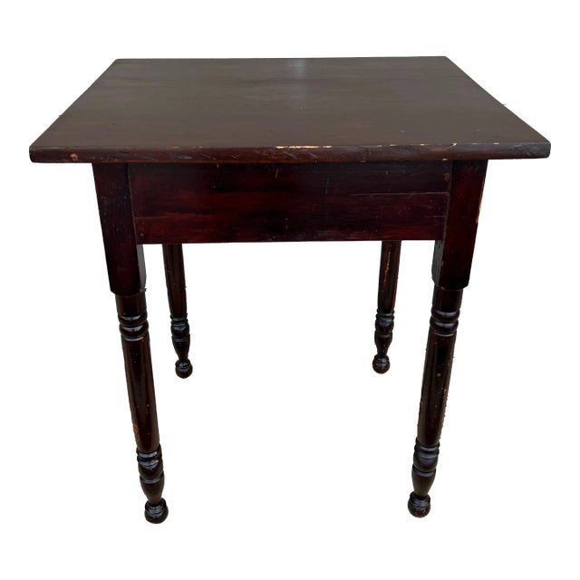 A Antique Pennsylvania Country Sheraton Farmhouse Work/Side Table Circa 1830’s For Sale