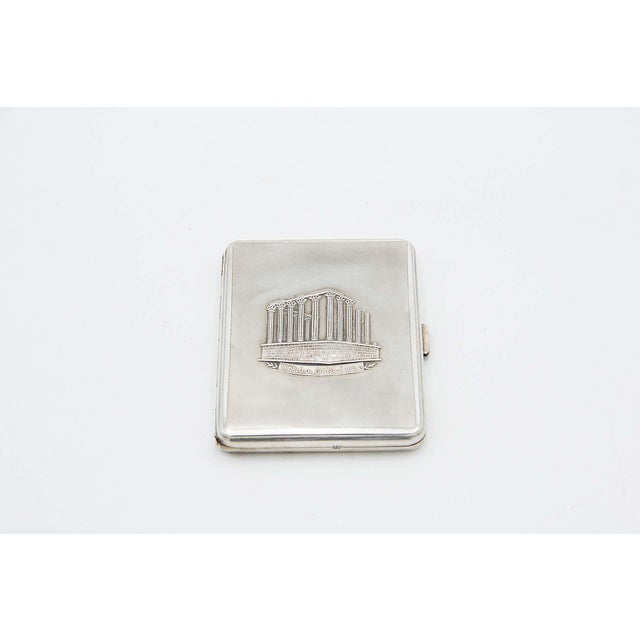 Silver Cigarette Case with Reliefs of the Temple of Diana For Sale - Image 4 of 4