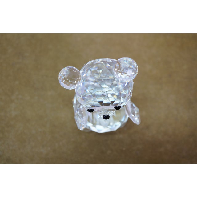 Vintage Swarovski Austrian Crystal Large Teddy Bear Figurine Max Schreck 4.5" For Sale - Image 6 of 13