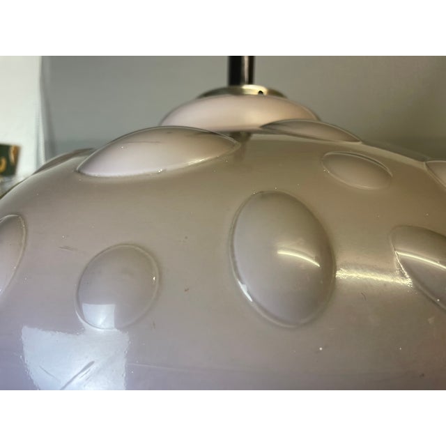 Mushroom Colored Acrylic Retractable Pull Down Dining Room Pendant Lamp, 1970s For Sale - Image 11 of 18