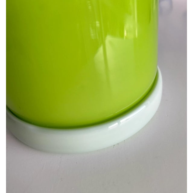 1990s 1990s Handblown Lime Green Glass Vase For Sale - Image 5 of 8