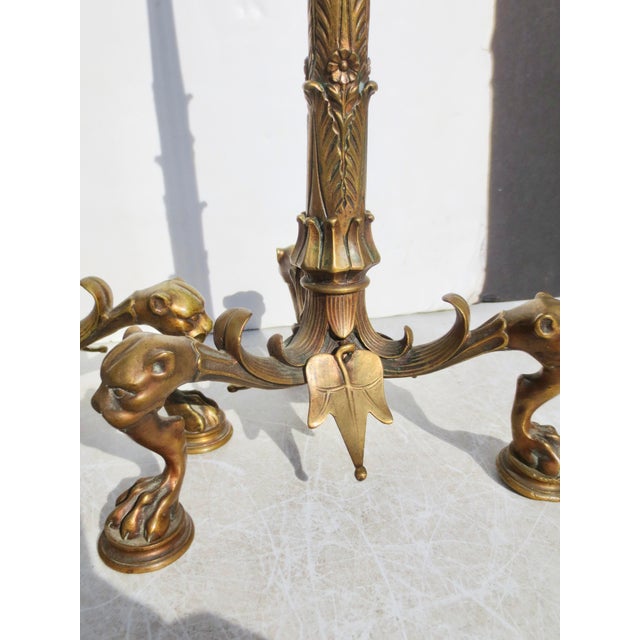 1900 - 1909 French Empire Neo-Classical Candlesticks - A Pair of 2 For Sale - Image 5 of 16