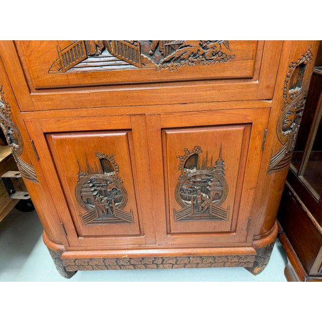 Oriental Hardwood Cocktail Cabinet, 1960s For Sale - Image 13 of 15
