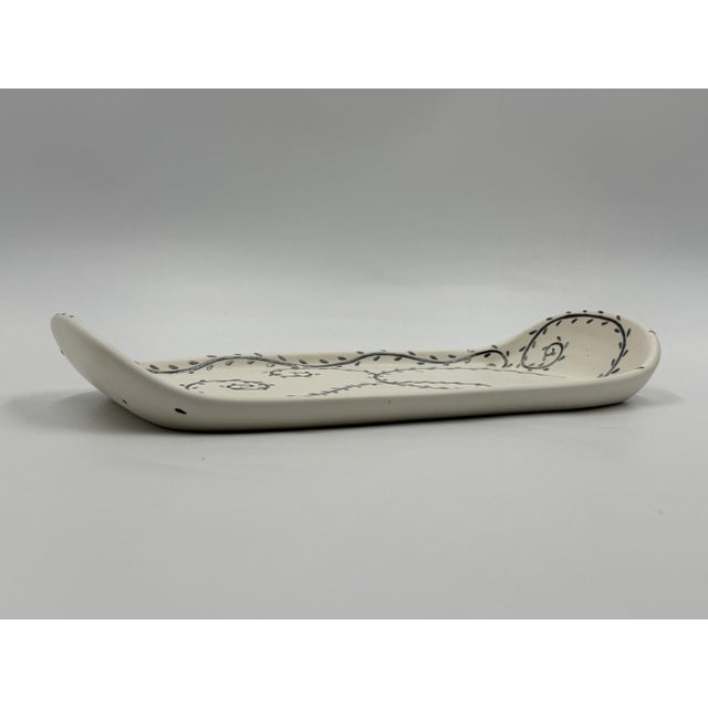 Cream 1980s Emilia Castillo Porcelain & Pure Silver Serving Platter, Mexican Modernism For Sale - Image 8 of 18