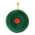 Vintage Italian 14k Gold Jade and Carved Coral Statement Pendant For Sale