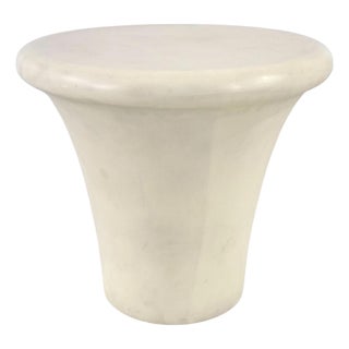 Karl Springer Goatskin Tulip Side/End Table, 1980 For Sale