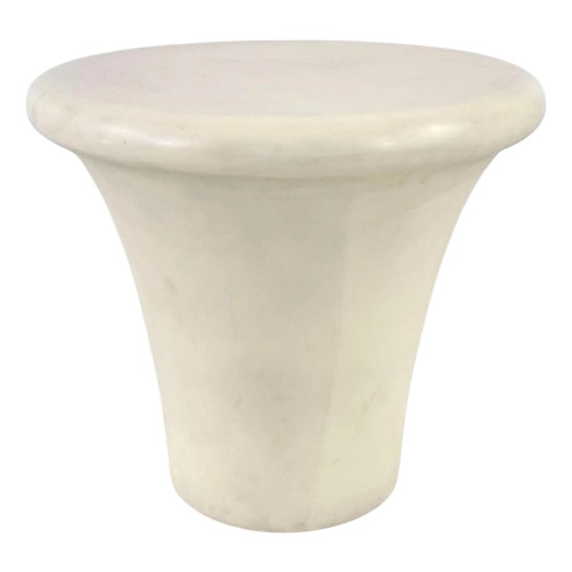 Karl Springer Goatskin Tulip Side/End Table, 1980 For Sale