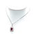 Traditional Diamond Rubellite Tourmaline Necklace 18" 18k Gold 1.80 TCW Certified For Sale - Image 3 of 16