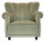 Danish Relax Armchair in Light Green Furniture Velour, 1970s For Sale
