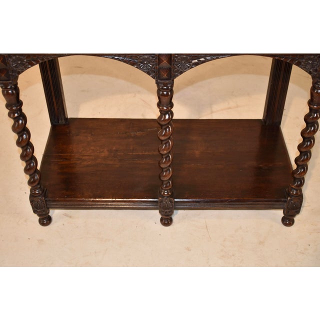 Wood 19th Century English Oak Carved Console For Sale - Image 7 of 10