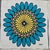 A fabulous set of four late 60's era colorful linen napkins that measure 16" square. Each features a vibrant Psychedelic...