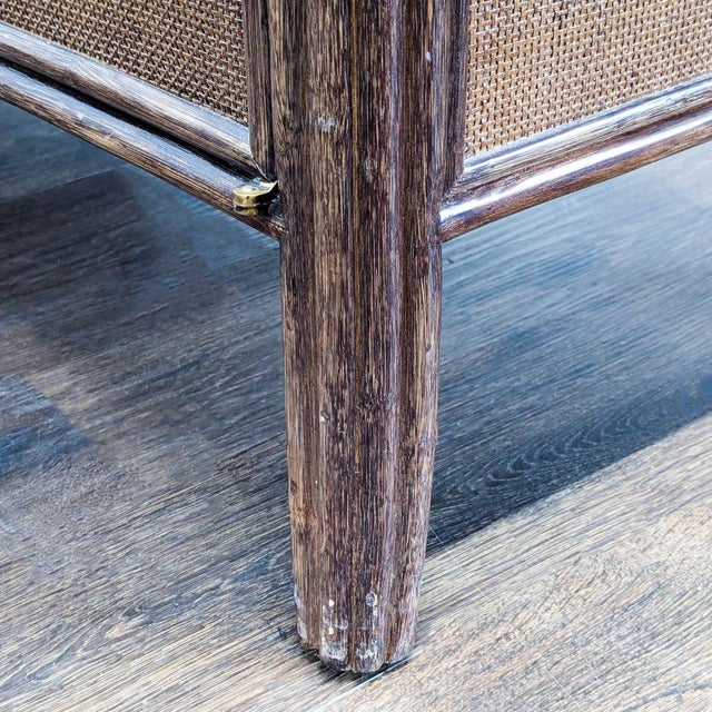 Modern Barbara Barry for Baker / McGuire Rattan, Oak & Raffia Sideboard Buffet For Sale - Image 10 of 10