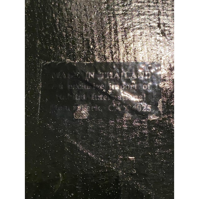 Metal Hand-Painted Large Tray With Lemon & Floral Motif For Sale - Image 7 of 7