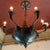 Black Dramatic Metal Empire Chandelier For Sale - Image 8 of 8
