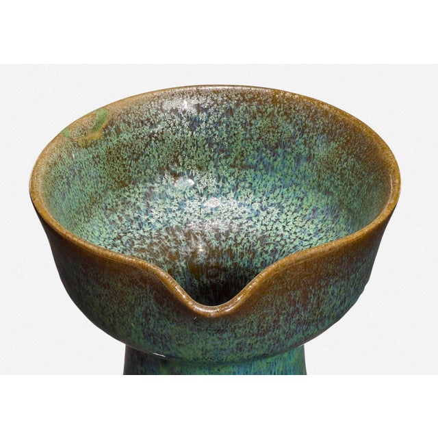 Mid-Century Modern Otto and Gertrud Natzler Rare Pitcher Form With Cupped Top, 1960 C. For Sale - Image 3 of 7