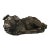20th Century Reconstituted Black Stone Dog Garden Ornament, England For Sale