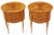 1950s Vintage French MarquetryOval Bedside Tables, 1950s, Set of 2 For Sale - Image 5 of 12