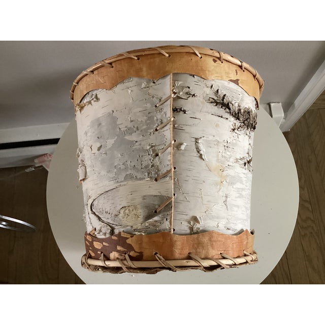 Large Birchbark Wastebasket in the Style of Baskets Made by Native American Arts and Crafts For Sale - Image 14 of 15